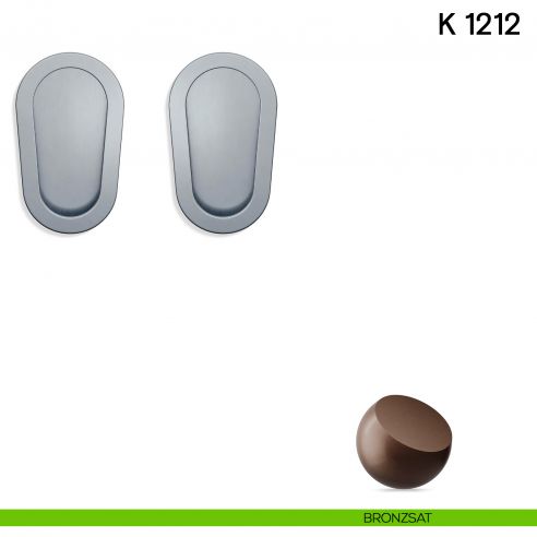 Maniglia per porta scorrevole K 1212 Valli collezione Lab senza serratura bronzsat