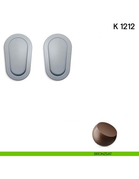 Maniglia per porta scorrevole K 1212 Valli collezione Lab senza serratura bronzsat