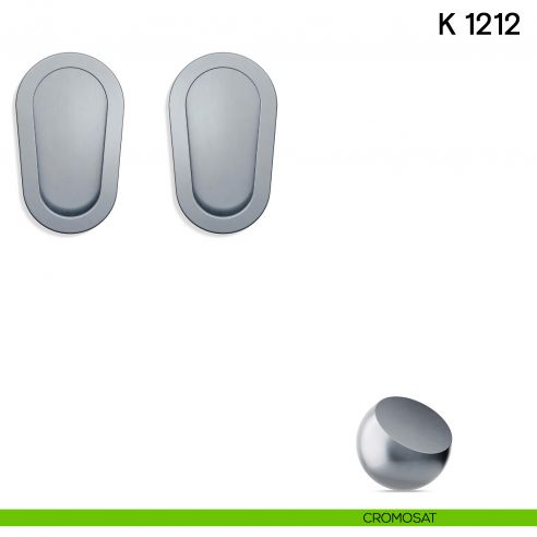 Maniglia per porta scorrevole K 1212 Valli collezione Lab senza serratura cromosat