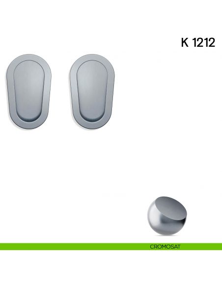 Maniglia per porta scorrevole K 1212 Valli collezione Lab senza serratura cromosat