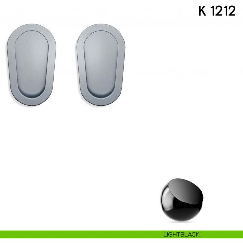 Maniglia per porta scorrevole K 1212 Valli collezione Lab senza serratura light black