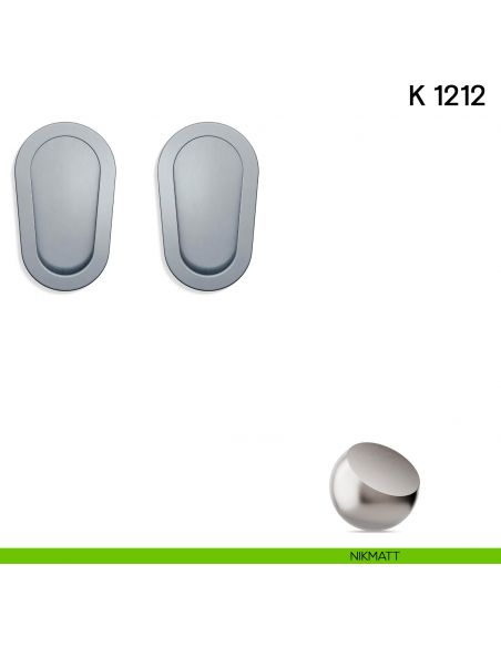 Maniglia per porta scorrevole K 1212 Valli collezione Lab senza serratura nikmatt