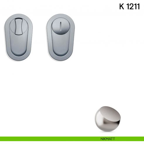 Maniglia per porta scorrevole K 1211 Valli collezione Lab nottolino e serratura nikmatt