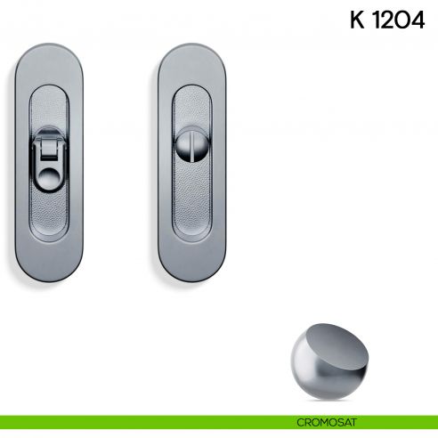 Maniglia per porta scorrevole K 1204 Valli collezione Lab nottolino e serratura cromosat