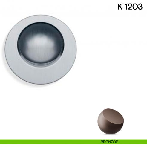 Maniglia di trascinamento per porta scorrevole K 1203 Valli collezione Lab bronzop
