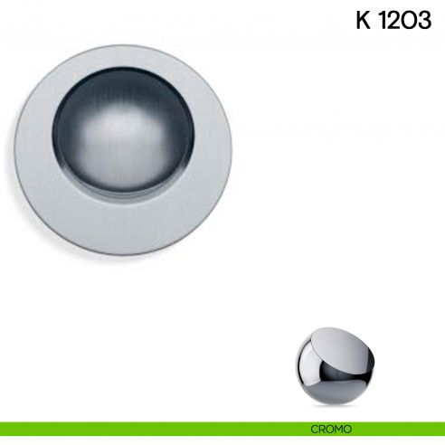 Maniglia di trascinamento per porta scorrevole K 1203 Valli collezione Lab cromo