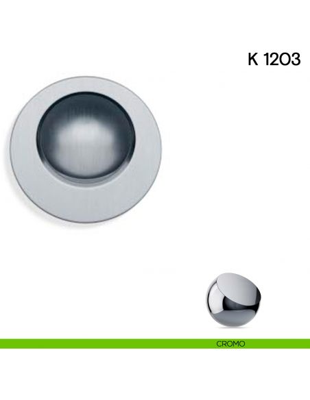 Maniglia di trascinamento per porta scorrevole K 1203 Valli collezione Lab cromo