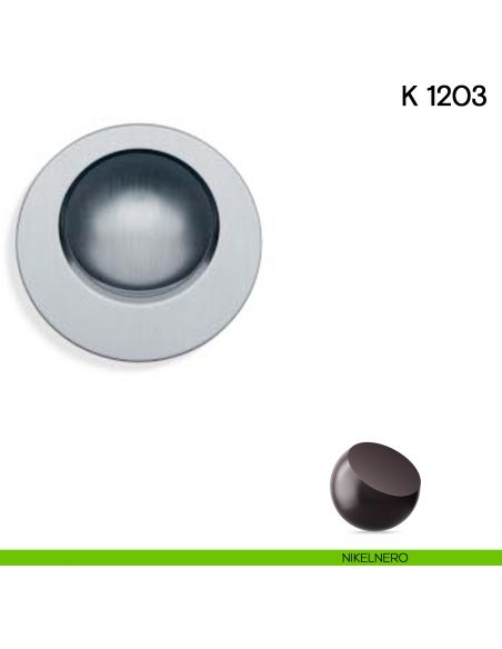 Maniglia di trascinamento per porta scorrevole K 1203 Valli collezione Lab nikelnero