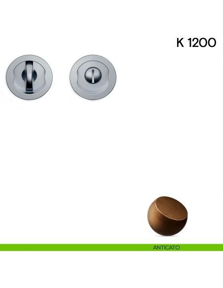 Maniglia per porta scorrevole K 1200 Valli collezione Lab nottolino e serratura anticato