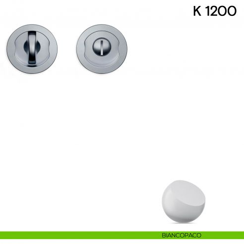 Maniglia per porta scorrevole K 1200 Valli collezione Lab nottolino e serratura biancopaco