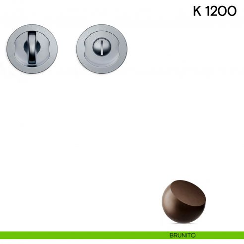 Maniglia per porta scorrevole K 1200 Valli collezione Lab nottolino e serratura brunito