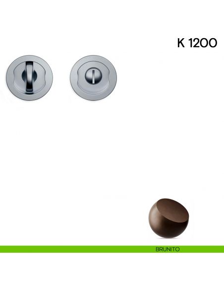Maniglia per porta scorrevole K 1200 Valli collezione Lab nottolino e serratura brunito