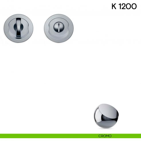 Maniglia per porta scorrevole K 1200 Valli collezione Lab nottolino e serratura cromo