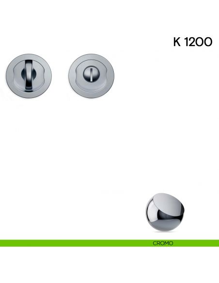 Maniglia per porta scorrevole K 1200 Valli collezione Lab nottolino e serratura cromo