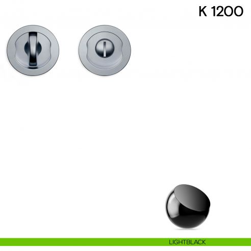 Maniglia per porta scorrevole K 1200 Valli collezione Lab nottolino e serratura light black