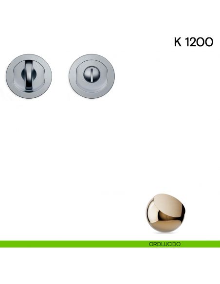Maniglia per porta scorrevole K 1200 Valli collezione Lab nottolino e serratura orolucido