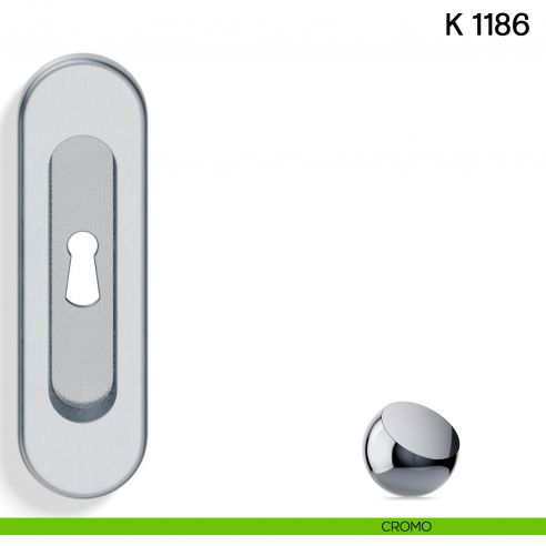 Maniglia per Porta Scorrevole K 1186 Valli collezione Lab con Foro Chiave