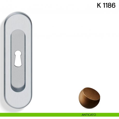 Maniglia per Porta Scorrevole K 1186 Valli collezione Lab con Foro Chiave