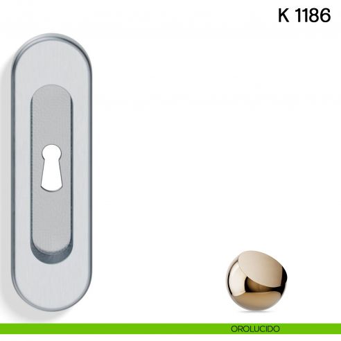 Maniglia per Porta Scorrevole K 1186 Valli collezione Lab con Foro Chiave