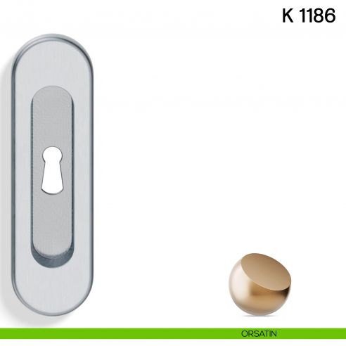 Maniglia per Porta Scorrevole K 1186 Valli collezione Lab con Foro Chiave