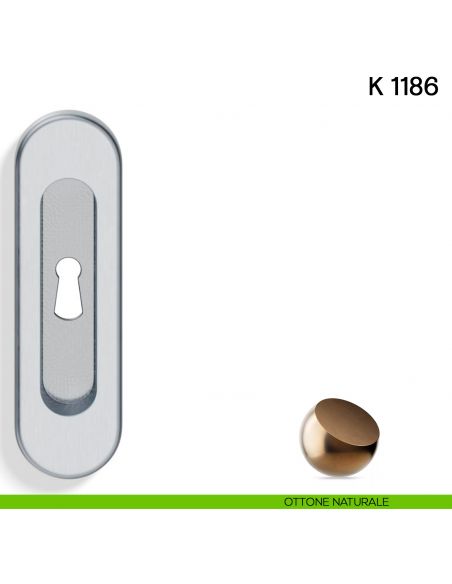 Maniglia per Porta Scorrevole K 1186 Valli collezione Lab con Foro Chiave