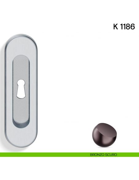 Maniglia per Porta Scorrevole K 1186 Valli collezione Lab con Foro Chiave