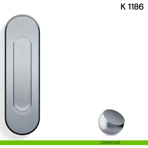 Maniglia per porta scorrevole K 1186 SFC Valli collezione Lab senza foro chiave cromosat