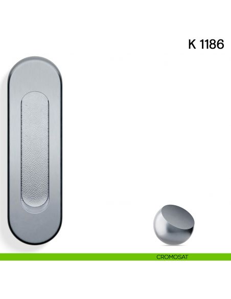 Maniglia per porta scorrevole K 1186 SFC Valli collezione Lab senza foro chiave cromosat