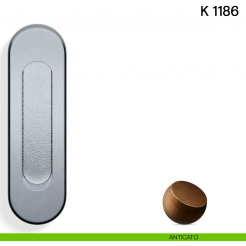 Maniglia per porta scorrevole K 1186 SFC Valli collezione Lab senza foro chiave anticato