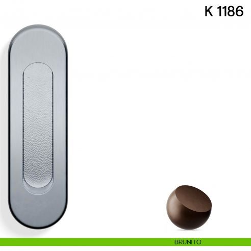 Maniglia per porta scorrevole K 1186 SFC Valli collezione Lab senza foro chiave brunito