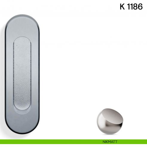 Maniglia per porta scorrevole K 1186 SFC Valli collezione Lab senza foro chiave nikmatt