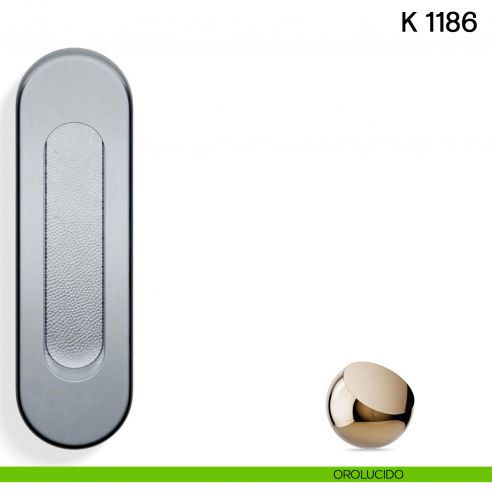 Maniglia per porta scorrevole K 1186 SFC Valli collezione Lab senza foro chiave orolucido