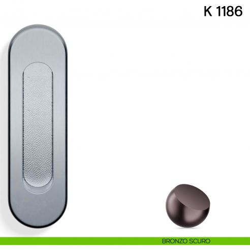 Maniglia per porta scorrevole K 1186 SFC Valli collezione Lab senza foro chiave bronzo scuro