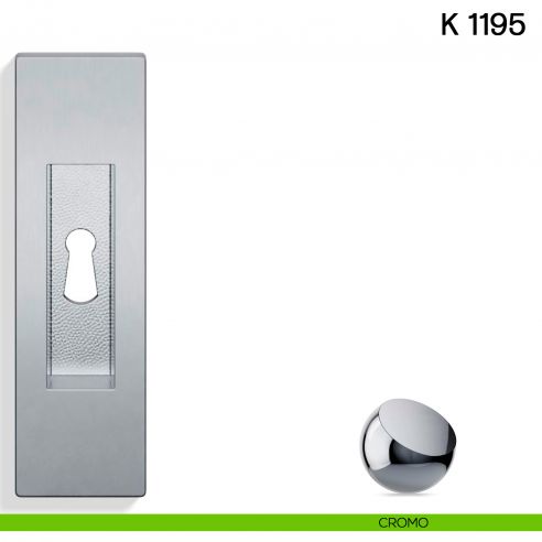 Maniglia per porta scorrevole K 1195 Valli collezione Lab con foro chiave cromo