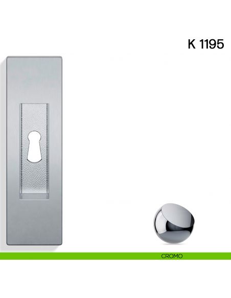 Maniglia per porta scorrevole K 1195 Valli collezione Lab con foro chiave cromo