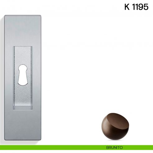 Maniglia per porta scorrevole K 1195 Valli collezione Lab con foro chiave brunito