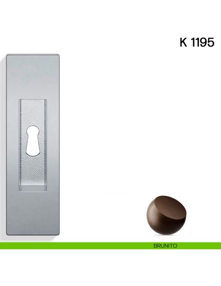 Maniglia per porta scorrevole K 1195 Valli collezione Lab con foro chiave brunito