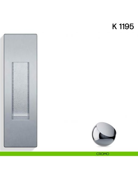 Maniglia per porta scorrevole K 1195 SFC Valli collezione Lab senza foro chiave cromo