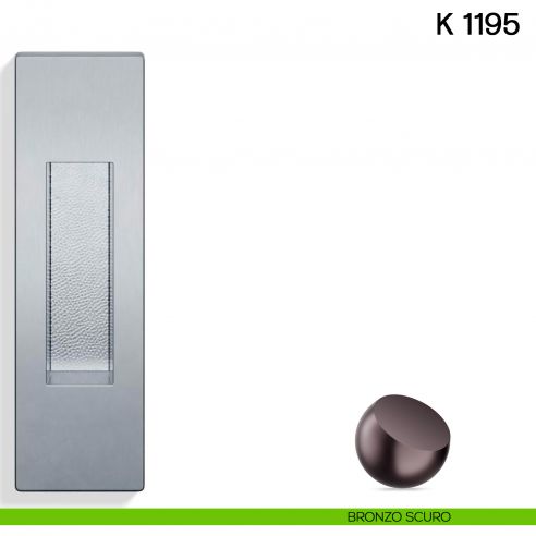 Maniglia per porta scorrevole K 1195 SFC Valli collezione Lab senza foro chiave bronzo scuro
