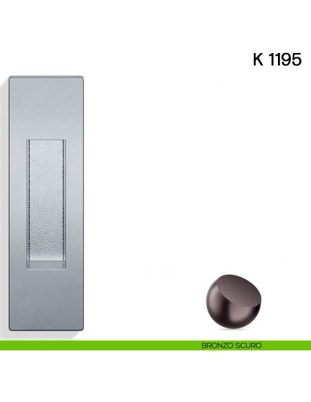 Maniglia per porta scorrevole K 1195 SFC Valli collezione Lab senza foro chiave bronzo scuro