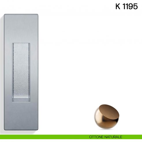 Maniglia per porta scorrevole K 1195 SFC Valli collezione Lab senza foro chiave ottone naturale