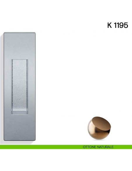 Maniglia per porta scorrevole K 1195 SFC Valli collezione Lab senza foro chiave ottone naturale