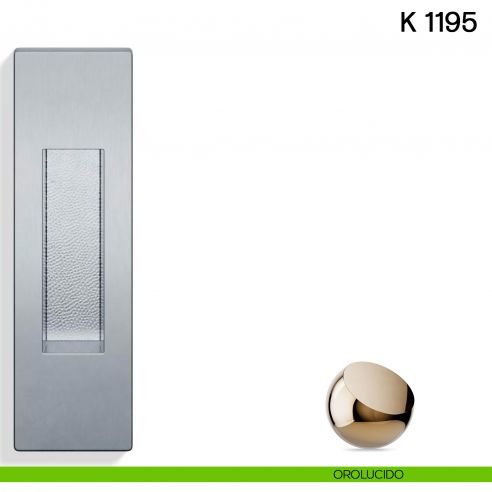 Maniglia per porta scorrevole K 1195 SFC Valli collezione Lab senza foro chiave orolucido