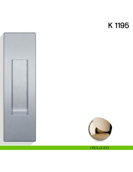 Maniglia per porta scorrevole K 1195 SFC Valli collezione Lab senza foro chiave orolucido