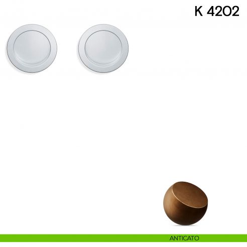 Maniglia per porta scorrevole K 4202 Valli collezione Lab senza serratura anticato