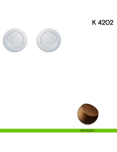 Maniglia per porta scorrevole K 4202 Valli collezione Lab senza serratura anticato