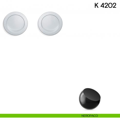 Maniglia per porta scorrevole K 4202 Valli collezione Lab senza serratura neropaco