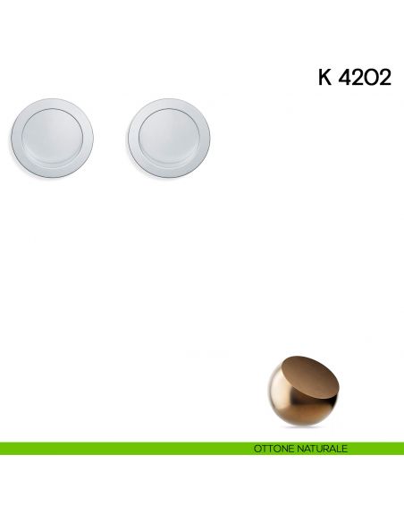 Maniglia per porta scorrevole K 4202 Valli collezione Lab senza serratura ottone naturale