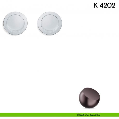 Maniglia per porta scorrevole K 4202 Valli collezione Lab senza serratura bronzo scuro