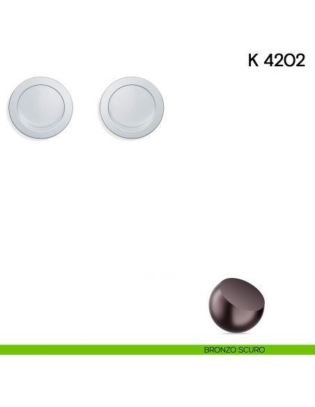 Maniglia per porta scorrevole K 4202 Valli collezione Lab senza serratura bronzo scuro